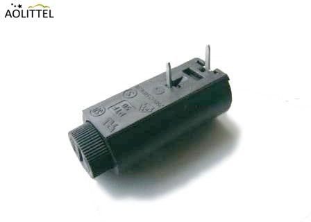 Vertikale 5x20mm Shocksafe zylinderförmiger PWB-Sicherungs-Halter PTF-45 10 Ampere 250 Volt mit Überwurfmutter 10 Millimeter Pin-Abstand