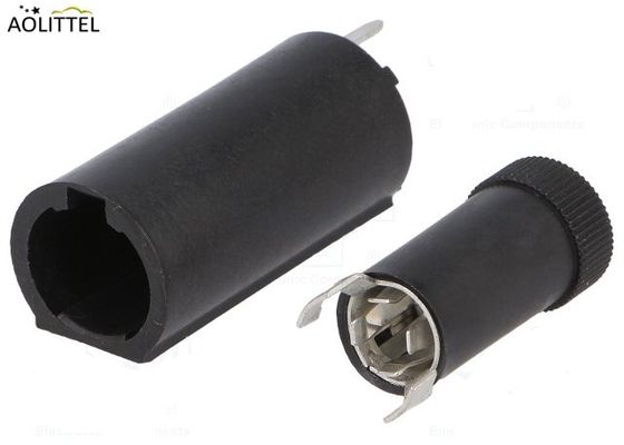Vertikale 5x20mm Shocksafe zylinderförmiger PWB-Sicherungs-Halter PTF-45 10 Ampere 250 Volt mit Überwurfmutter 10 Millimeter Pin-Abstand