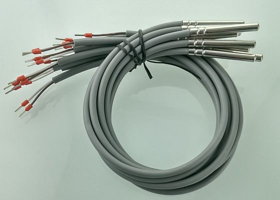 Platin-Widerstand-Mikrotemperaturfühler FTE-Klassen-B PT100 2 Meter-Länge mit Wohnung 6x50mm Edelstahl-304