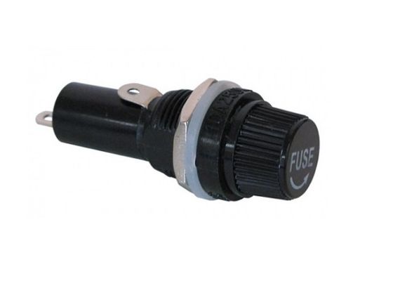Entflammbarkeits-schraubenartiger Patrone PWB-Sicherungs-Halter-Kasten-Miniaturblock UL94 V0 für 5x20mm keramische Rohr-Sicherungen 10A 250V