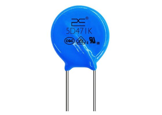 UL genehmigte Anstiegs-Absorber-Metalloxid-Varistor 05D471K 5mm 470V 300VAC 385VDC 800A 0.1W 21J ZNR vorübergehenden
