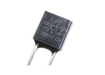 Sicherungs-Abkürzung TF 125℃ 250V 3A A3-3A-F Temperatur-Schutz Aupo thermischer Kunststoffkoffer-thermische Verbindungen für Haushaltsgeräte