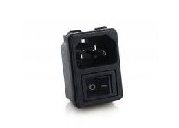 Wechselstrom-Stecker-Flanschdosen 15A 250V Iec-60320 C14 3PIN elektrischer Wechselstrom-Schrauben-Berg mit EIN-AUSschalter