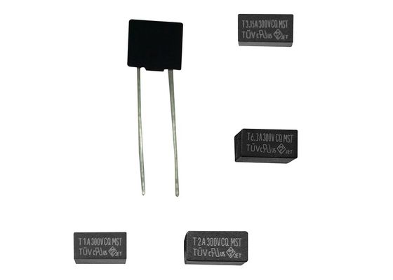 PWB CCC-CQC PSE verbleite radialkastenförmige verlangsamen Schlag-Miniatursicherung MST 002 2A 250VAC 300V 400V 8.35x7.7mm