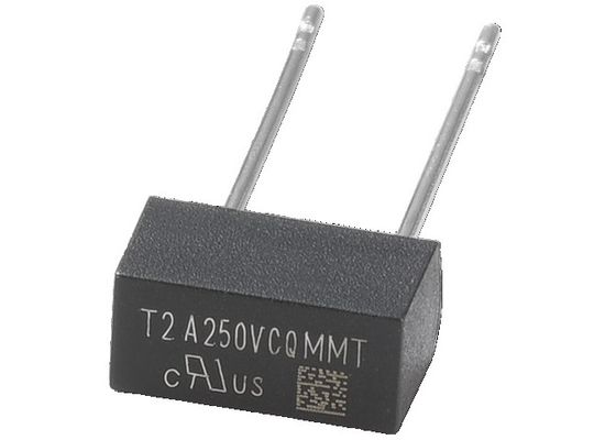 Dünnste MMT-Reihen-Plastikkasten-Verzögerungs-Radialführungs-Mikrosicherung 8.35x5x3.95mm 2A 250V 300V 400V TUV CQC kc PSE UL