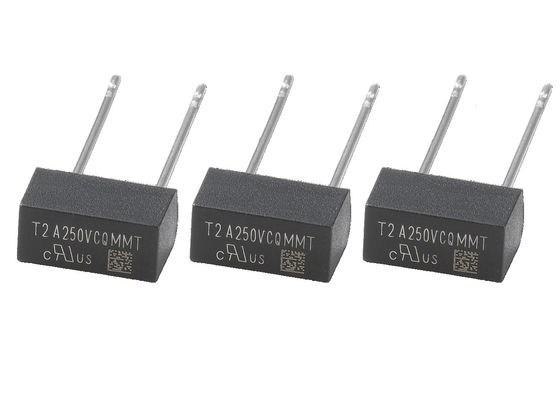 Dünnste MMT-Reihen-Plastikkasten-Verzögerungs-Radialführungs-Mikrosicherung 8.35x5x3.95mm 2A 250V 300V 400V TUV CQC kc PSE UL