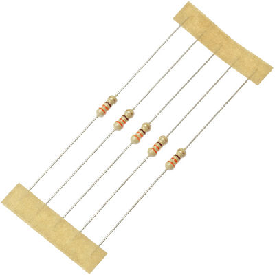Miniatur-CFR-Kohlenstoff-Film-Festwiderstand 0.5W 1WS 330R 5% 350V axiale verbleite kakifarbige 9032 3.2x9mm
