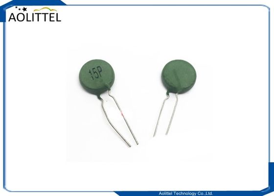 Neigung 5mm 100R 15mm Thermistor PTC 15P 15mm 120 Grün des Grad-thermischen Widerstand-200mA für Telekommunikation Wechselstrom-Stromkreis